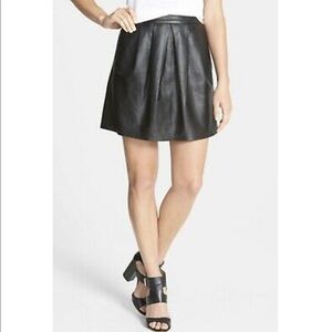 The Fisher Project Black Lamb Leather Skirt